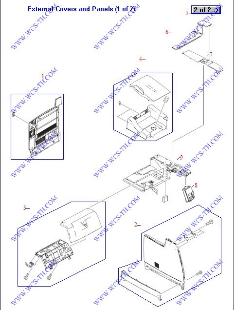 HP Color LaserJet CP4005 External covers and panels (1 of 2)
