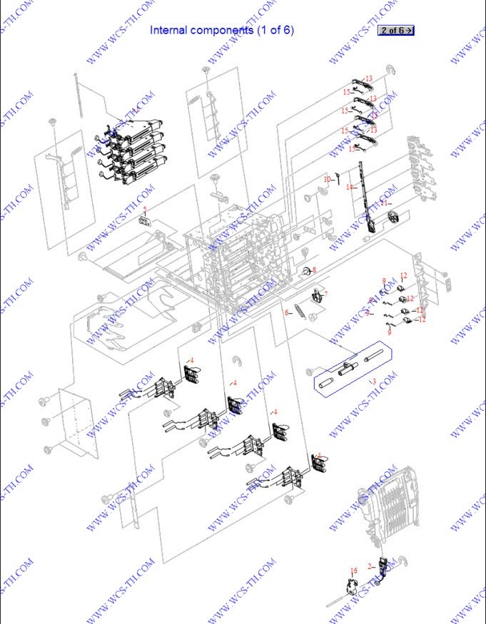 HP Color LaserJet CP4005 Internal components (1 of 6)