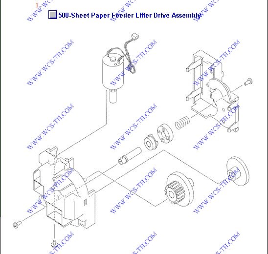 HP Color LaserJet CP4005 500-sheet paper feeder internal components