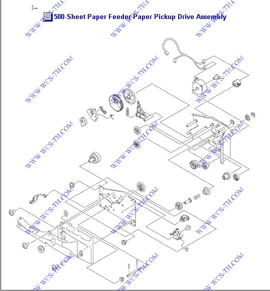HP Color LaserJet CP4005 500-sheet paper feeder paper pickup drive assembly