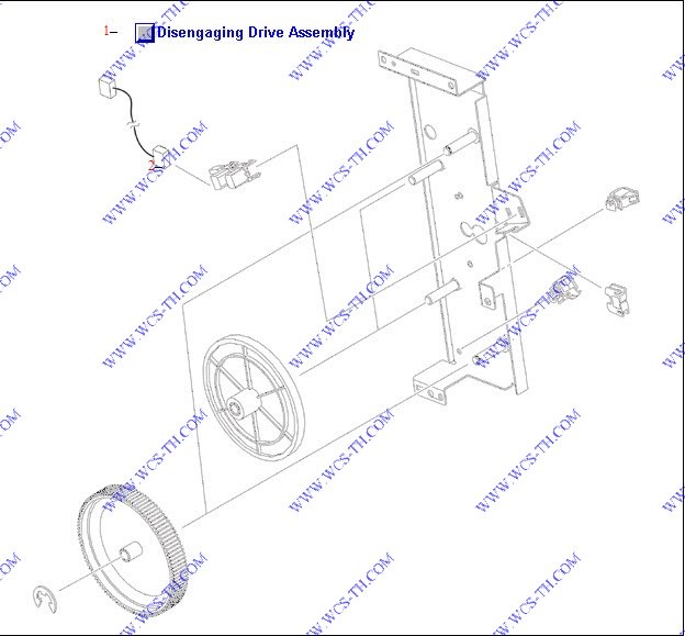 HP Color LaserJet CP4005 Disengaging drive assembly