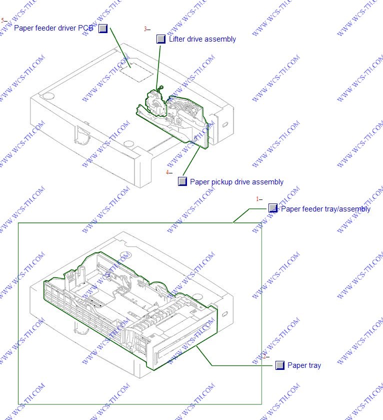 HP Color LaserJet CP4005 Duplexer parts