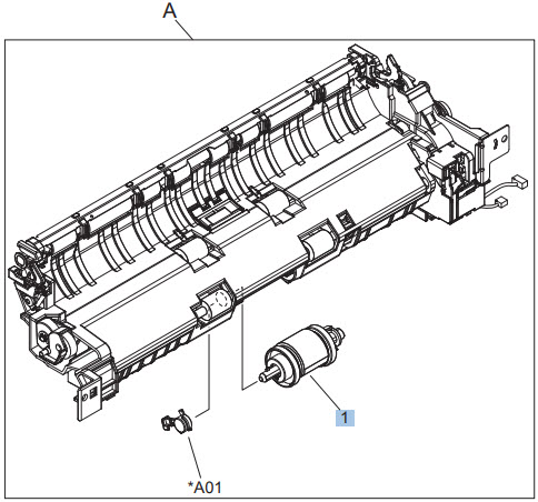 HP Color LaserJet CP5225 Paper pickup assembly