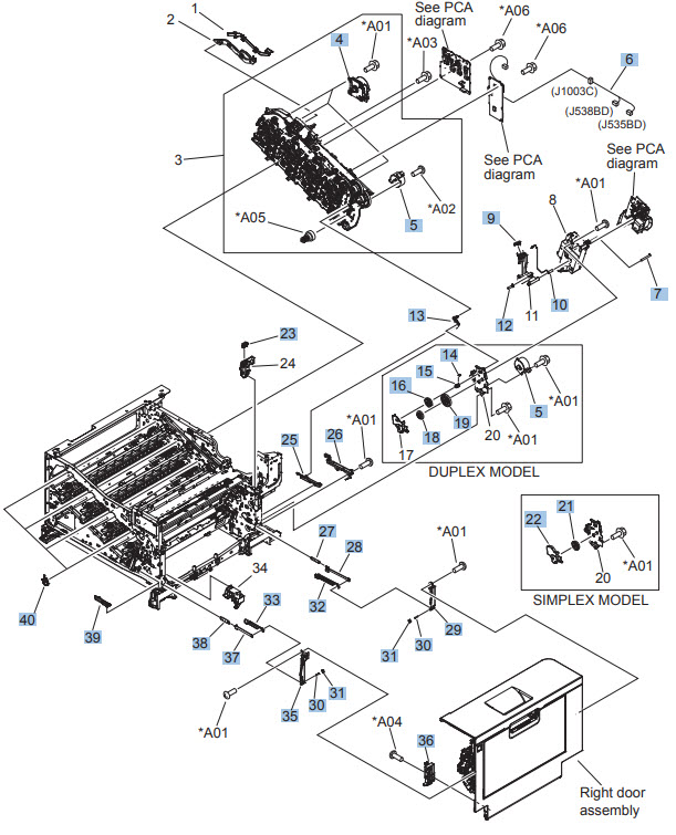 HP Color LaserJet CP5225 Internal components (3 of 6)