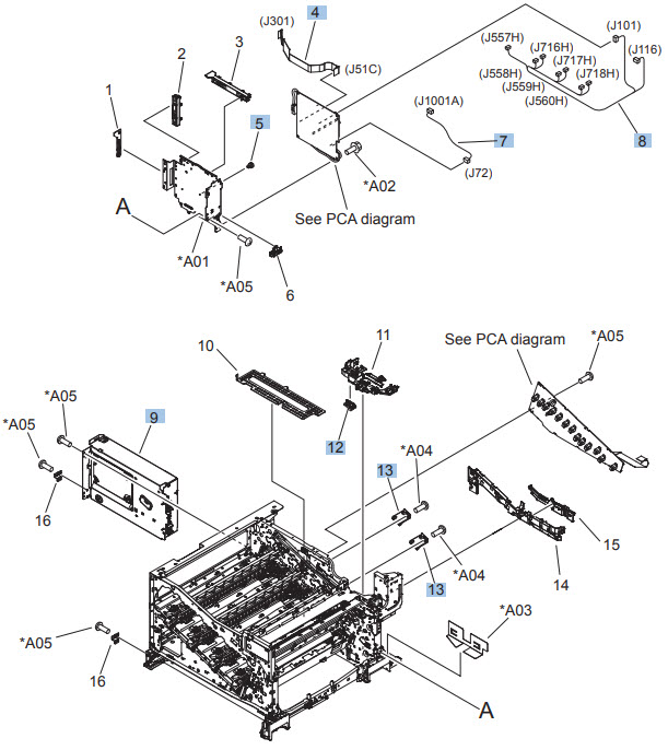 HP Color LaserJet CP5225 Internal components (6 of 6)