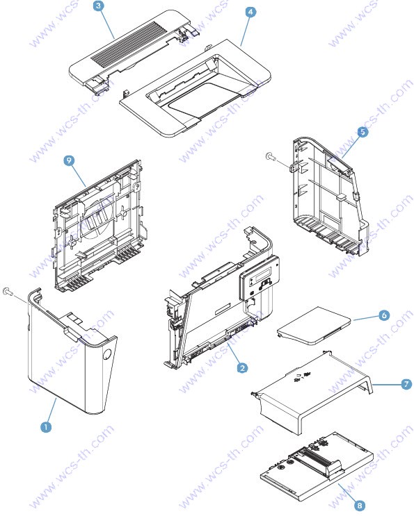HP LaserJet Pro M201 2. External panels and covers, simplex product