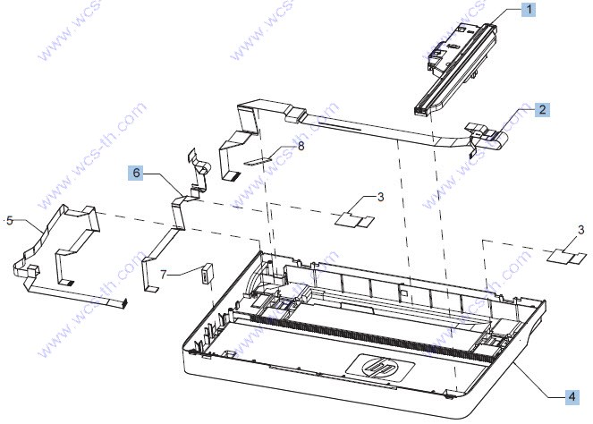 HP LaserJet Pro MFP M225 8. Scanner assembly internal components (2 of 2)