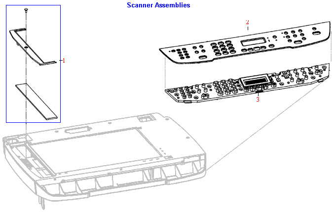 HP LaserJet M2727 Scanner assemblies