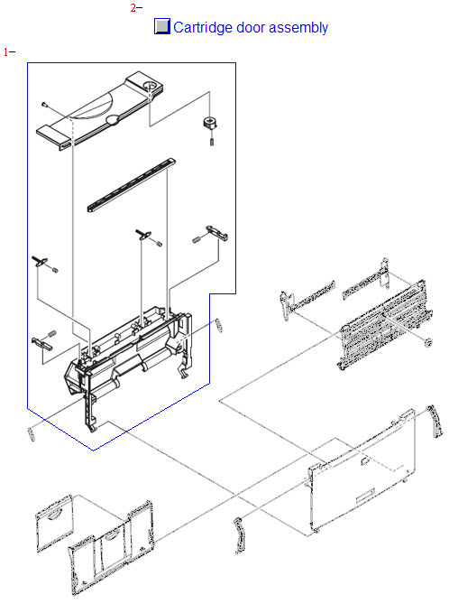 HP LaserJet M2727 Cartridge door assembly