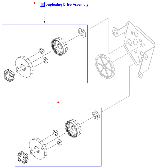 HP LaserJet M2727 Duplexing drive assembly