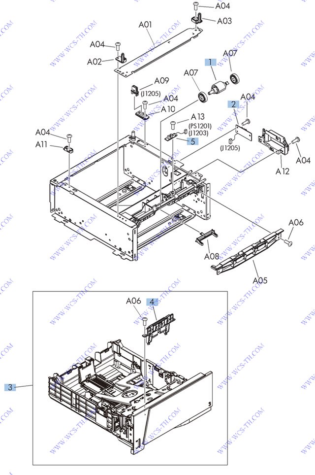HP LaserJet Pro 400 M401 Paper feeder main body (2 of 2)