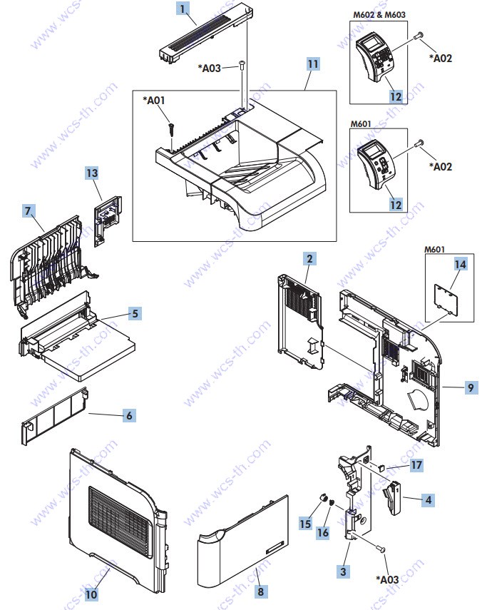 HP LaserJet Enterprise 600 M601 Covers