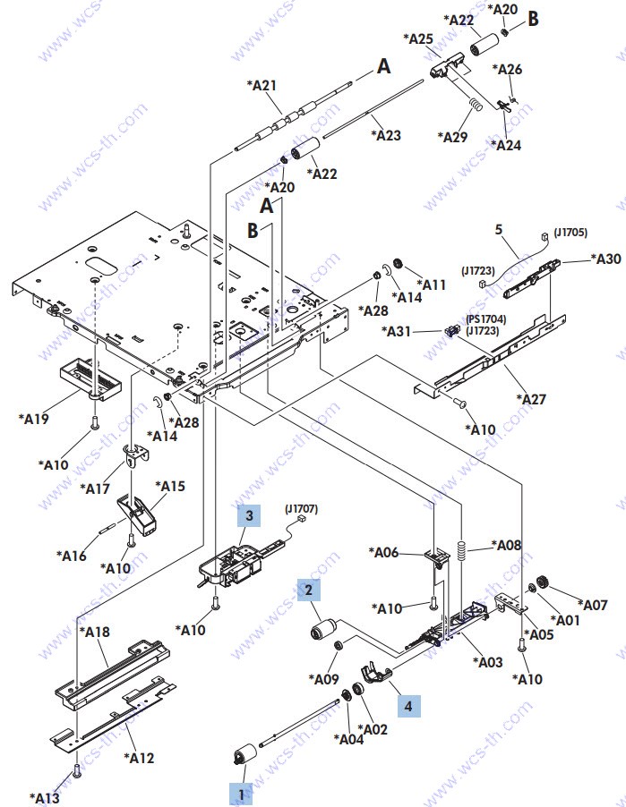 HP LaserJet Enterprise 600 M601 Paper pickup assembly (1x500)