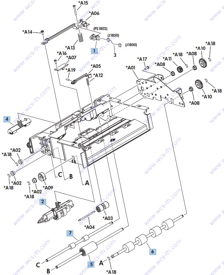 HP LaserJet Enterprise 600 M601 Main body (envelope feeder) 1