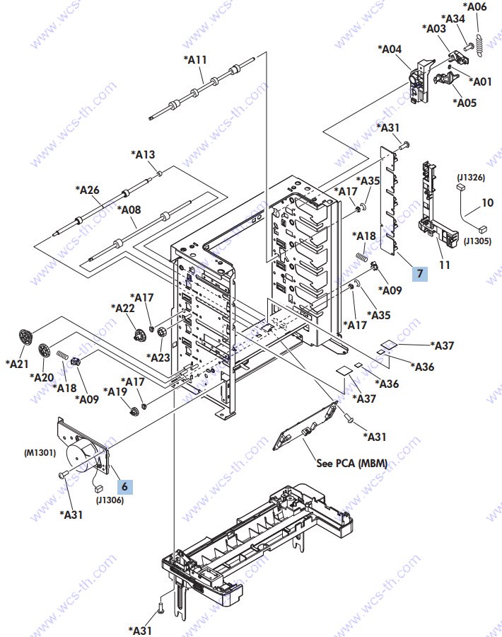 HP LaserJet Enterprise 600 M601 Main body (MBM) 2