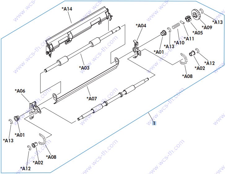 HP LaserJet Enterprise 600 M601 Paper feed roller assembly