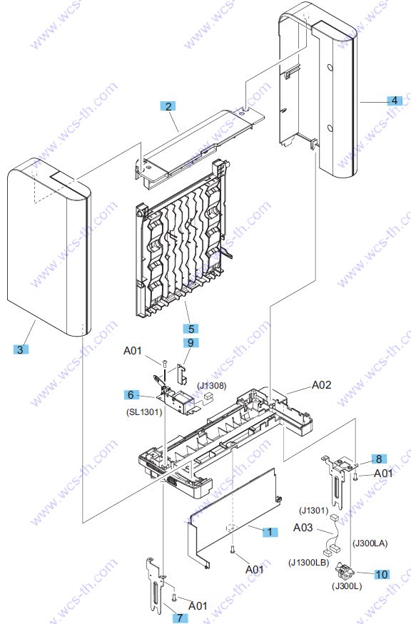 HP LaserJet Enterprise 600 M604 5-bin mailbox covers and panels