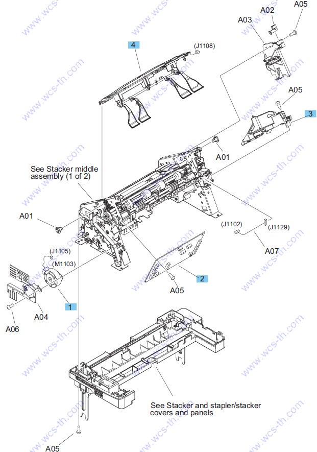 HP LaserJet Enterprise 600 M604 Stacker main body
