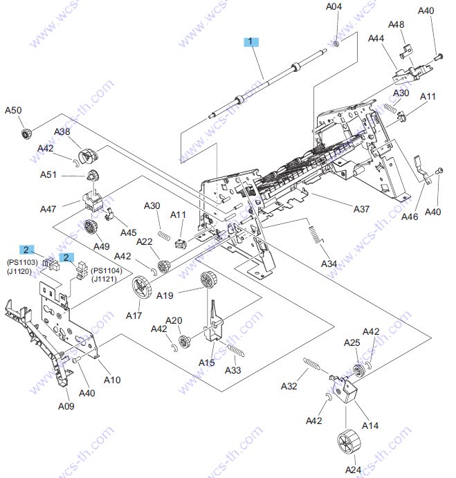 HP LaserJet Enterprise 600 M604 Stapler/stacker middle assembly (2 of 2)