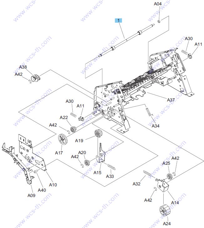 HP LaserJet Enterprise 600 M604 Stacker middle assembly (2 of 2)