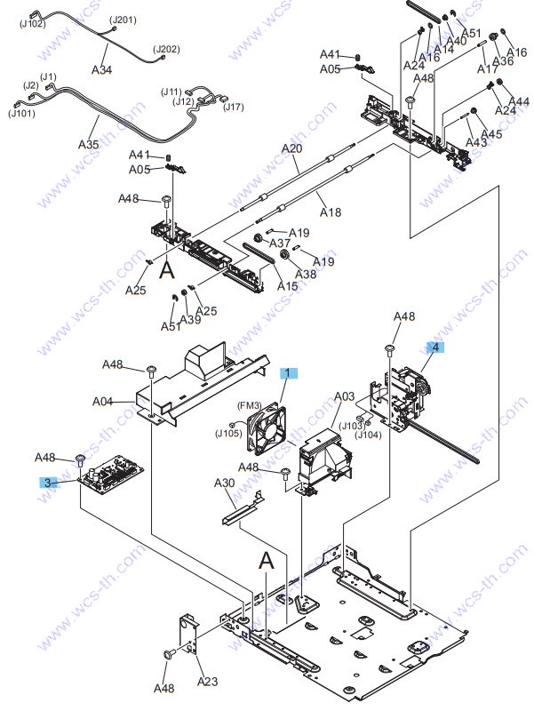 HP LaserJet Pro M706 10. Duplexing main body (2 of 2)