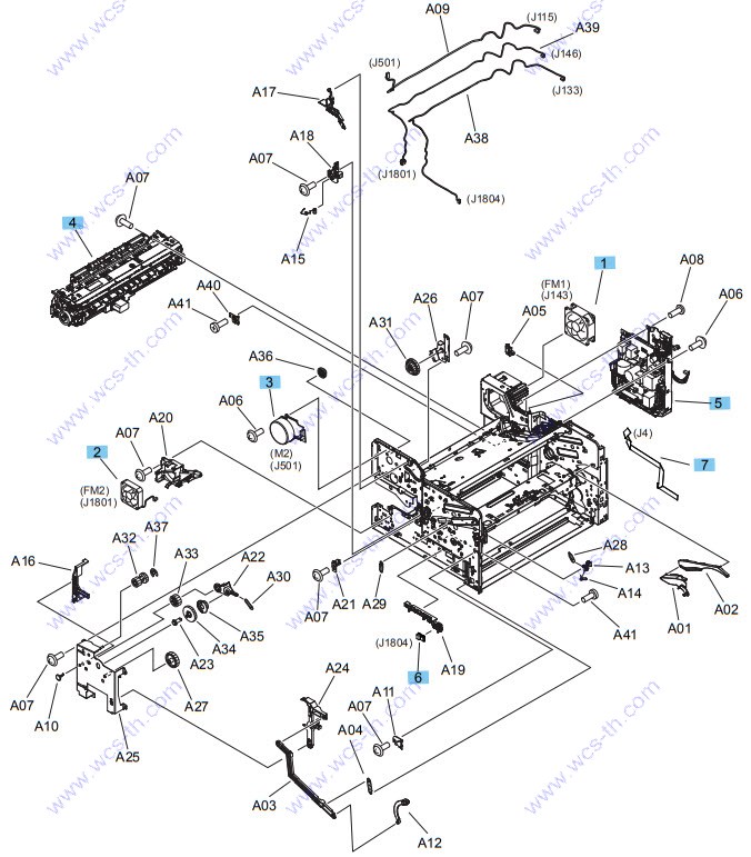 HP LaserJet Pro M706 03. Internal components (2 of 3)