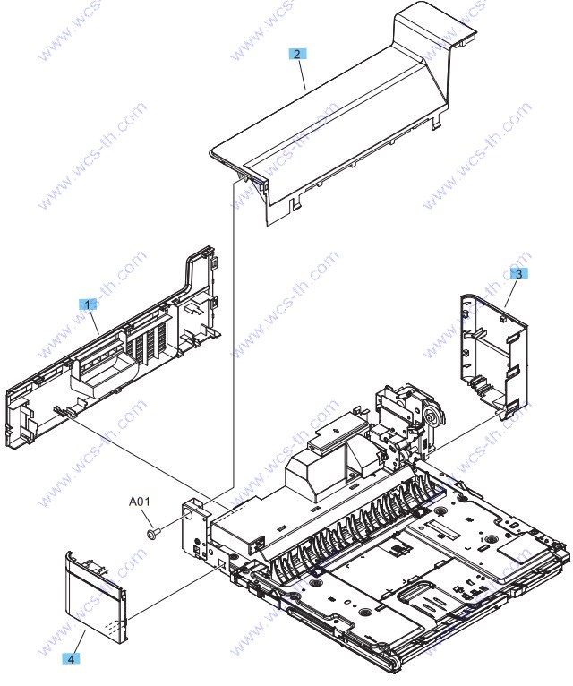 HP LaserJet Pro M706 08. Duplexer external covers