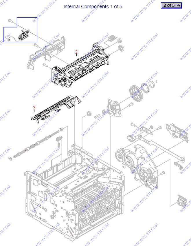 HP LaserJet P2035 Internal components 1