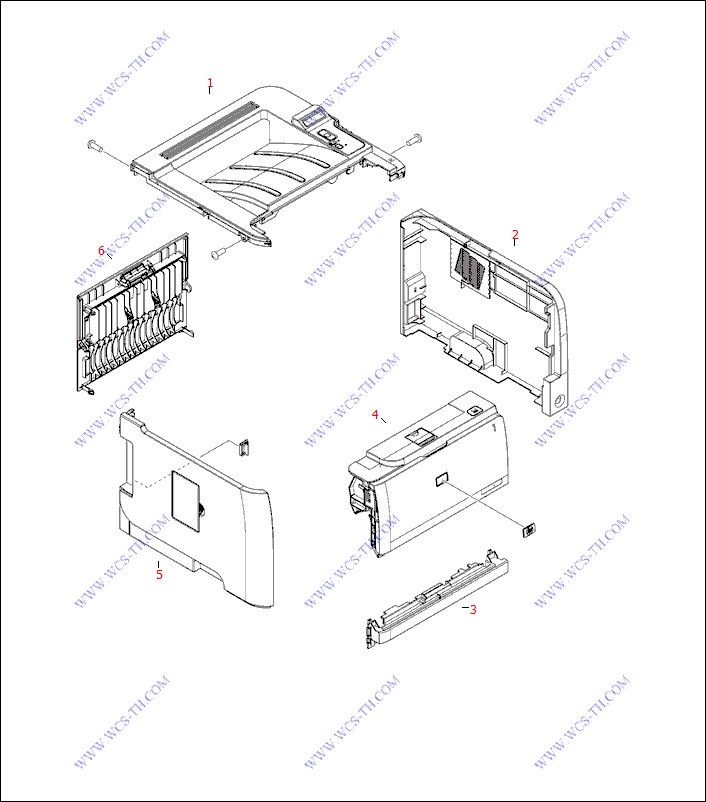 HP LaserJet P2050 External covers, panels, and doors