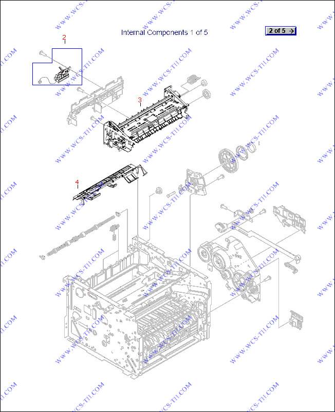 HP LaserJet P2050 Internal components (1 of 5)