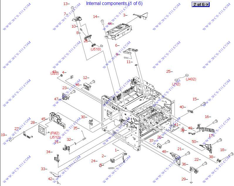 HP LaserJet P3005 Internal components (1 of 6)
