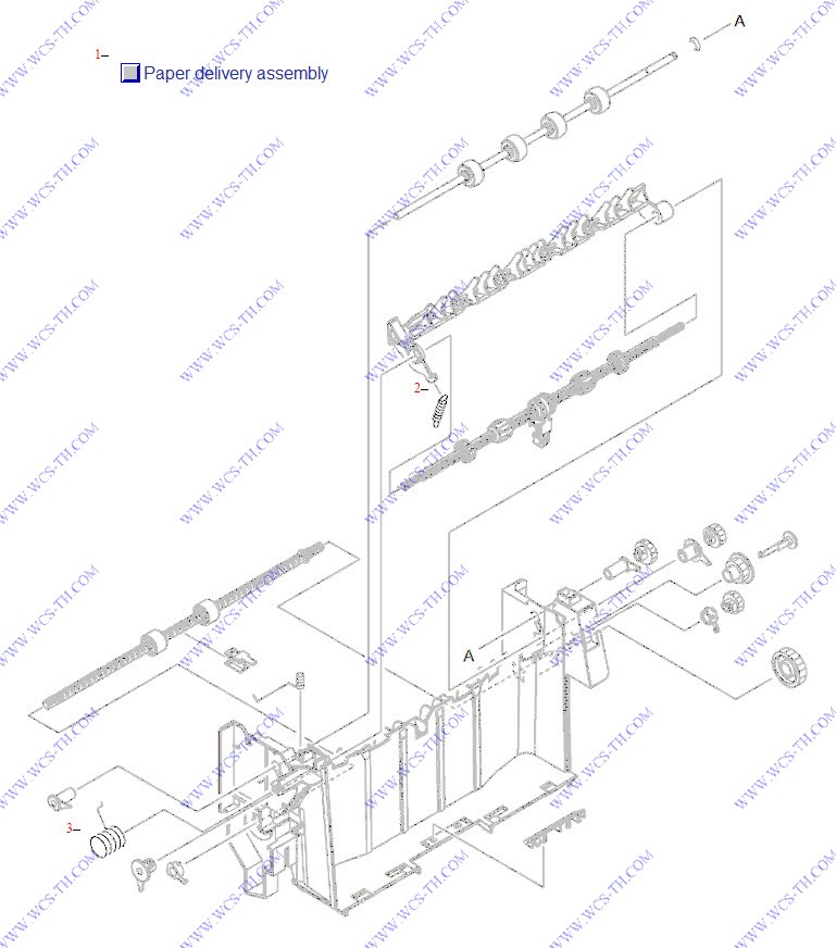 HP LaserJet P4515 Paper delivery assembly