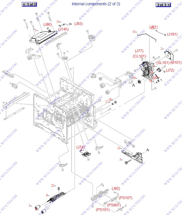 HP LaserJet P4515 Internal components (2 of 3)