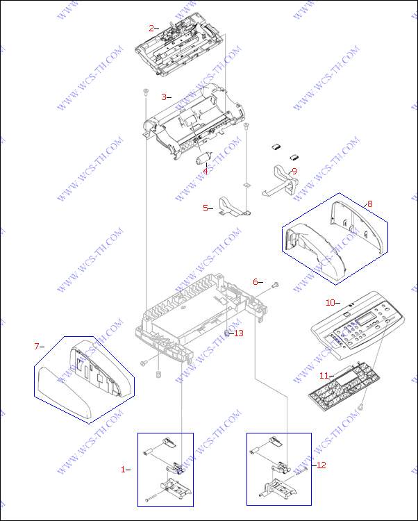 HP LaserJet M1319 ADF components